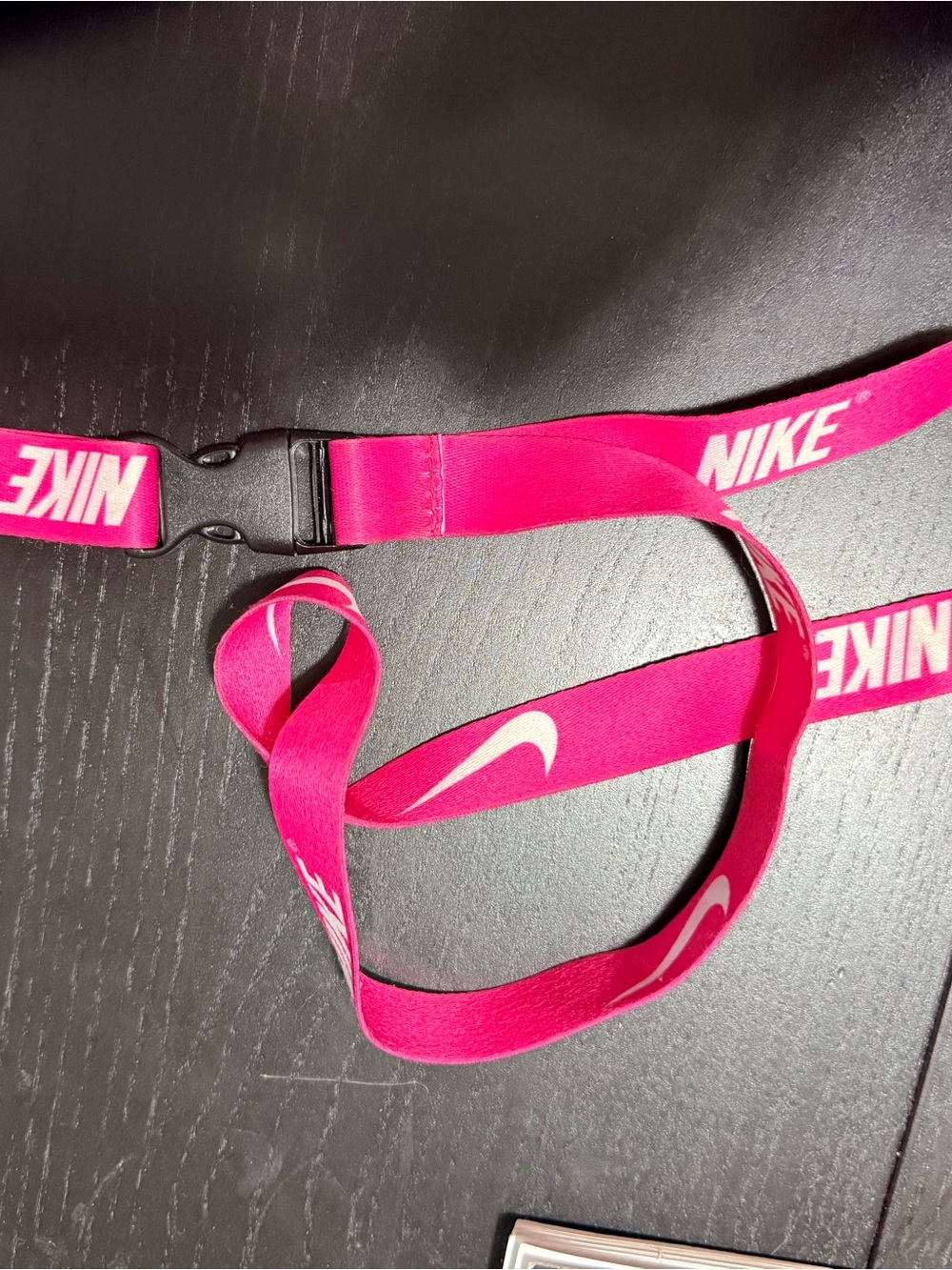 Nike Hot Pink Lanyard with White Logo